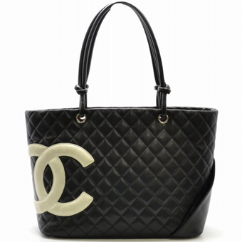 CHANEL シャネル カンボンライン コピー ラージ トートバッグ ショルダートート ブラック ホワイト ピンク A25169